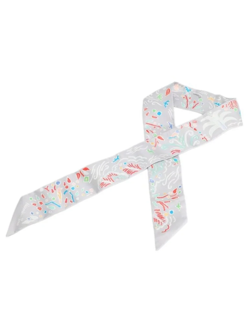 Hermes Scarf Twilly Scarves Gray